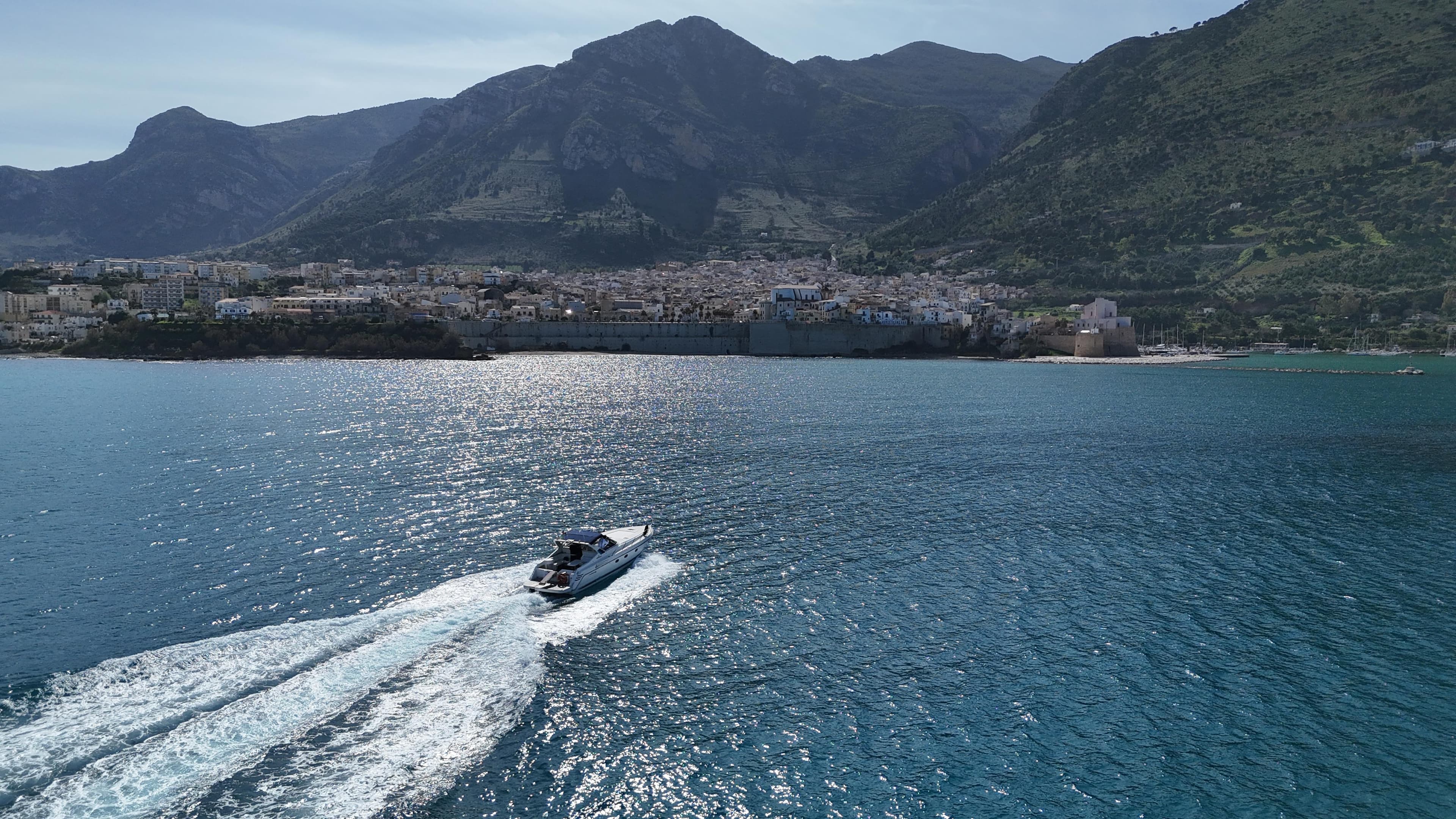 Boat on the Sicilian sea